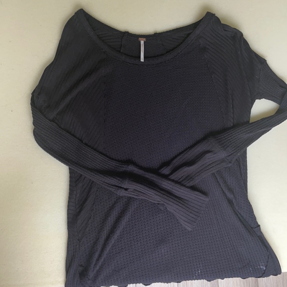 Free people flowy waffle knit top